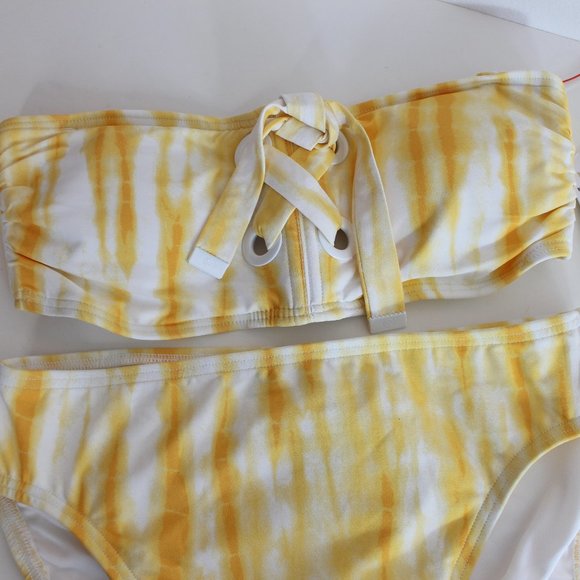 Michael Kors Tie Dye Lace Up High Waisted Bikini - Picture 2 of 7